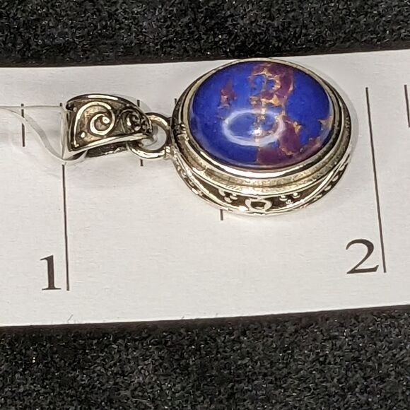 New Mojave Purple Turquoise Sterling Silver Pendant - Picture 8 of 8